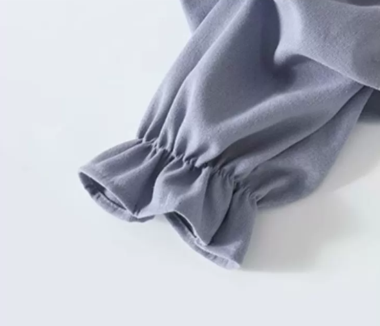 フレンチシックフェイク2枚のデザイン感シャツウエスト長袖トップス