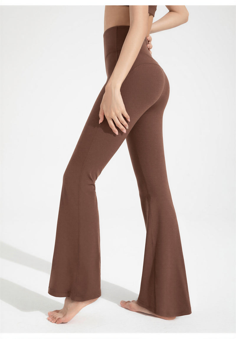 ハイウエスト ヒップアップ 微フレアパンツ