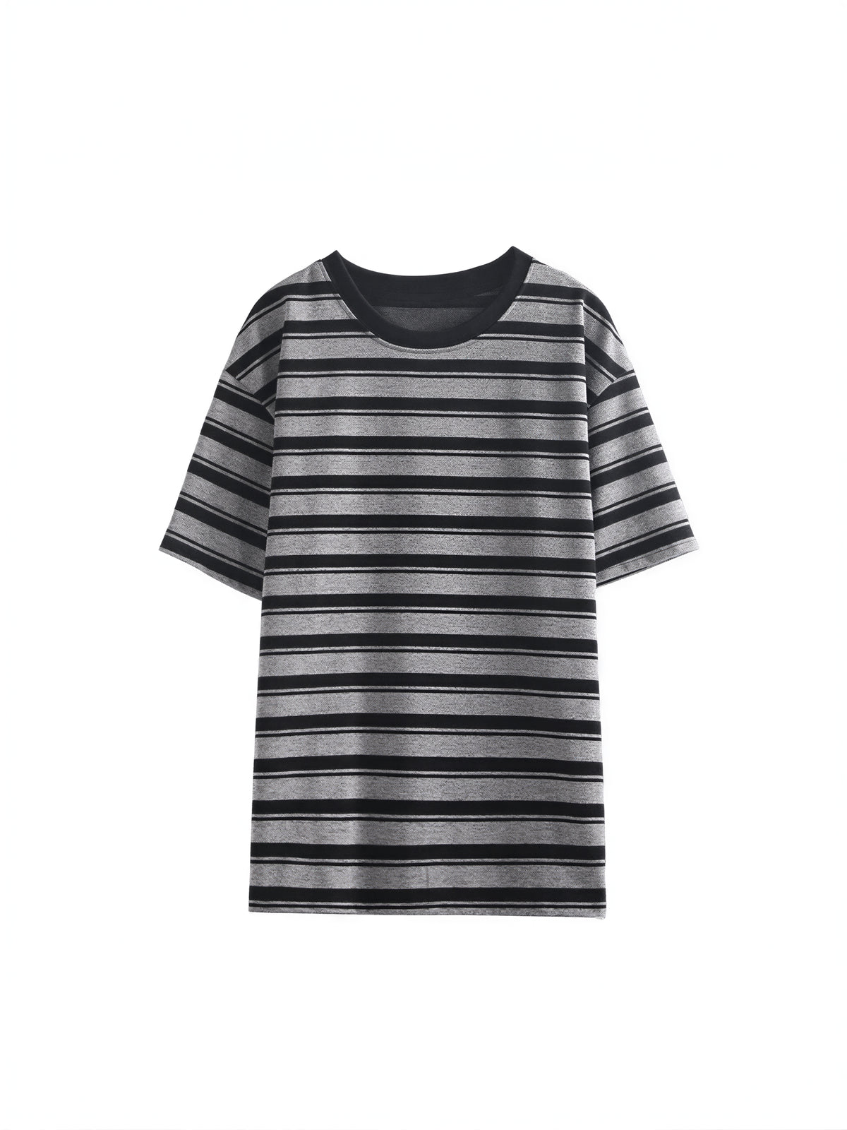 ブラックボーダー ルーズショルダーTシャツ