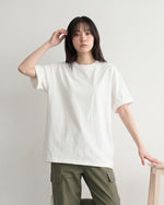 半袖Tシャツ ゆったりシルエット ミドル丈 カジュアル ドロップショルダー コットン