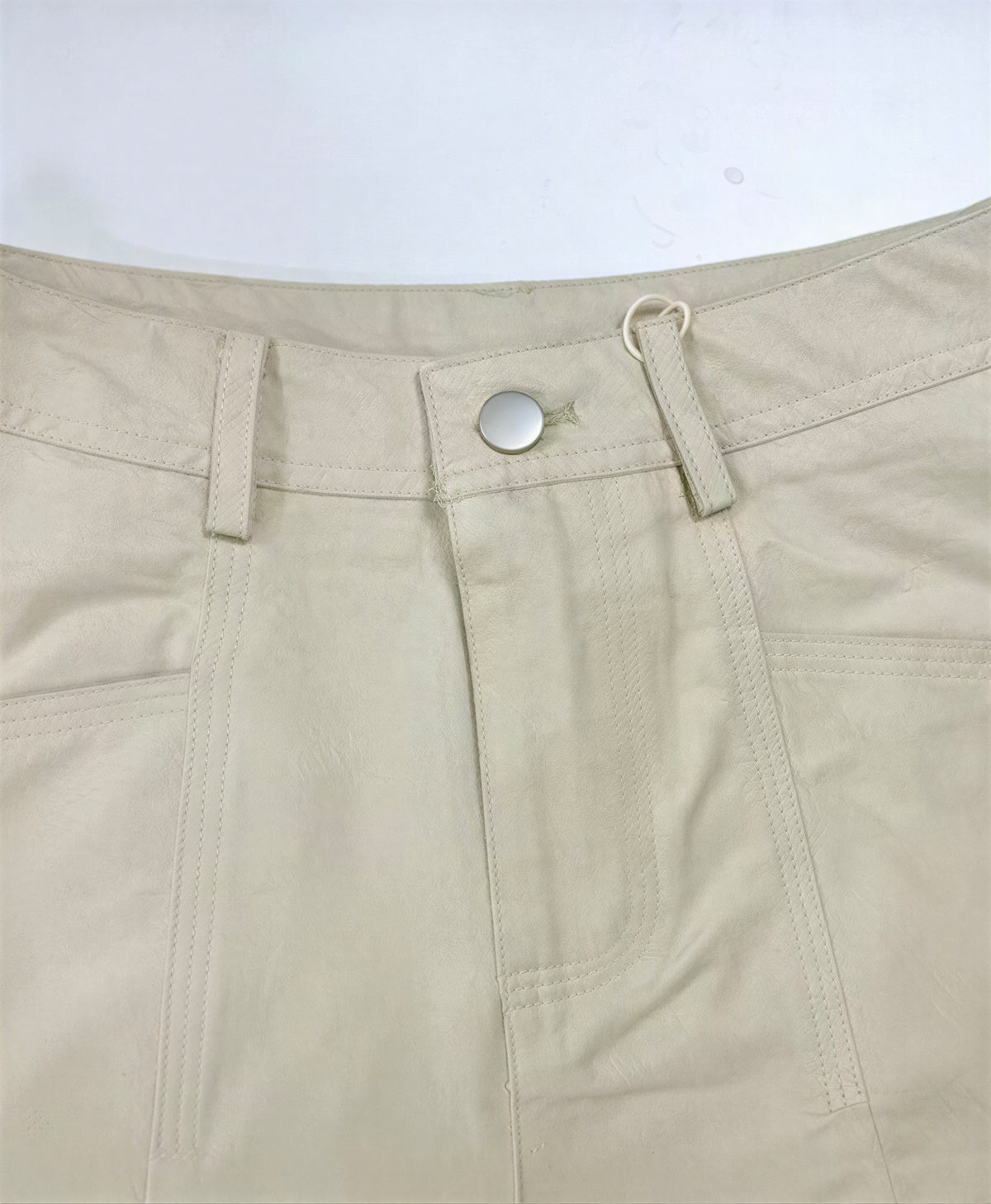 【全4色】S~L ハイウエスト センタープレス ドレープワイドパンツ