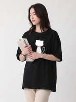 ゆったりドロップショルダー プリントTシャツ