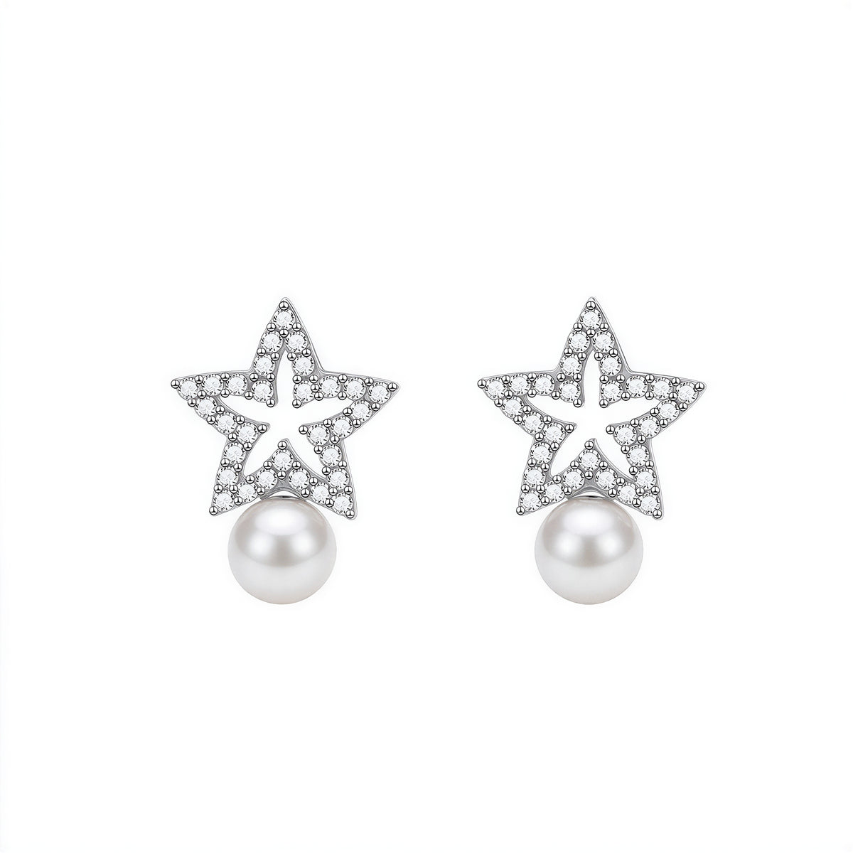 フルジルコニア スター×ボール ピアス