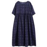 綿麻ゆったりシンプルスカートミディアム丈洋装