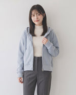 【秋新作】ゆったりショート丈ドローストリングフード付きスウェット