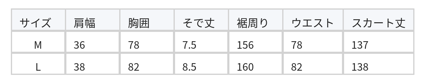 スクエアネック フリルスリーブ ウエストシェイプ 小花柄ワンピース size chart 1