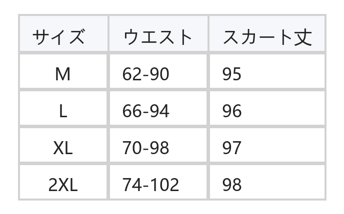 ドロストウエスト ゴム仕様 ジオメトリック柄 フレアマキシスカート size chart 1