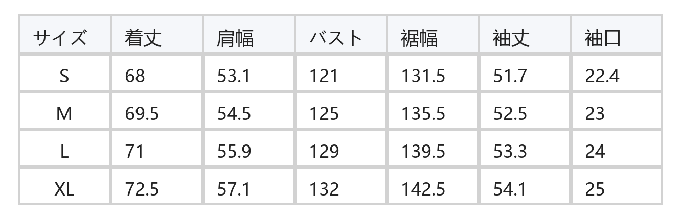 フリル（メロウ）前立て ドロストウエスト ネイビー格子シャツ size chart 1