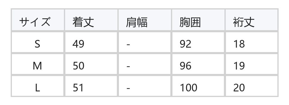 さわやかな夏!花柄フレンチ半袖シャツ size chart 1