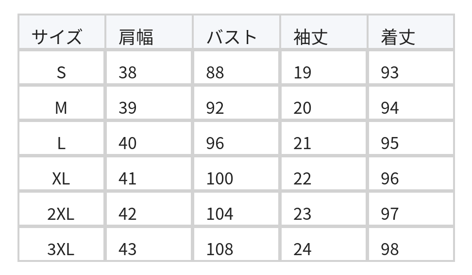 S~3XL プリント入り ゆったり フリルヘム 半袖ワンピース size chart 1