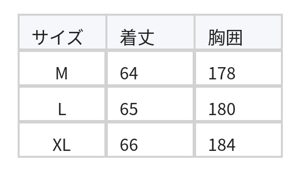 ラウンドネック ルーズ バットスリーブTシャツ size chart 1