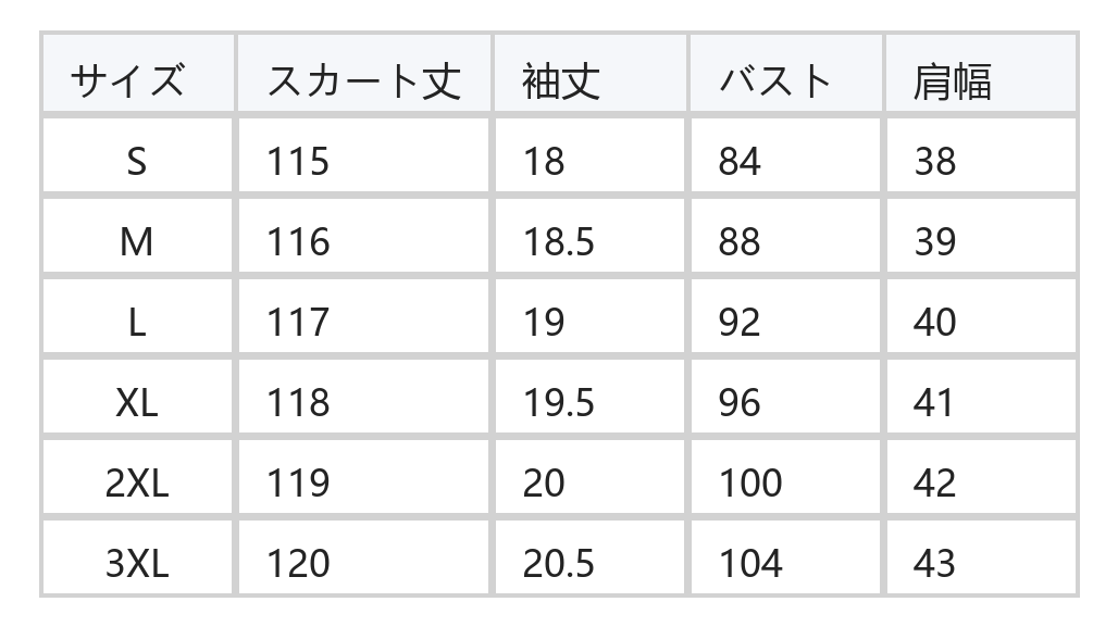 リブウエストシェイプ 切り替えティアード半袖ワンピース size chart 1