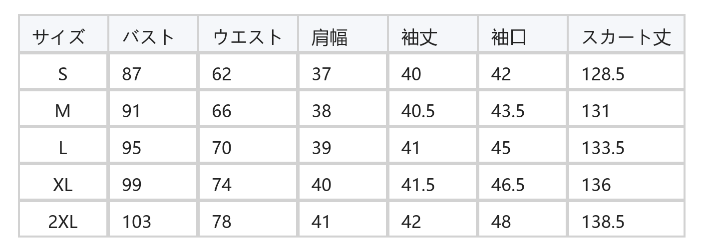 レースレイヤードトップス切替 Aラインフレア フェイクレイヤード ミモレ丈ワンピース size chart 1
