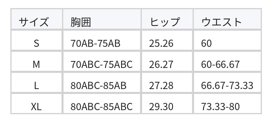 ドローストリングフリル ハイウエスト スカートデザイン セパレート水着 size chart 1