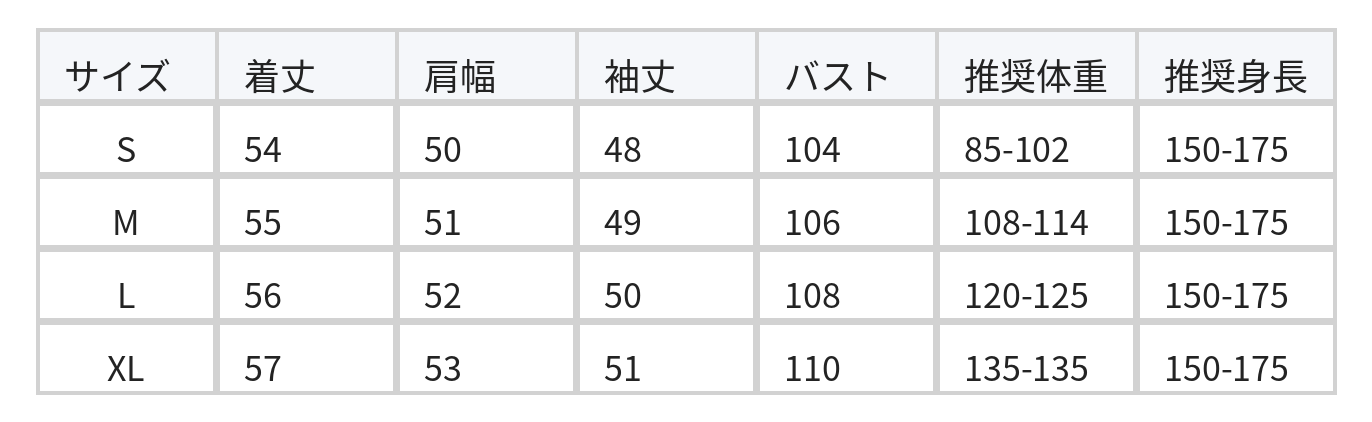 ワイドネック ボーダー ルーズニット size chart 1