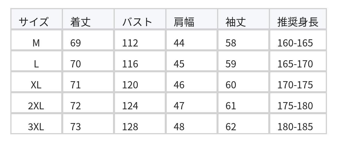 2色展開｜綿麻混・プリントショートジャケット size chart 1