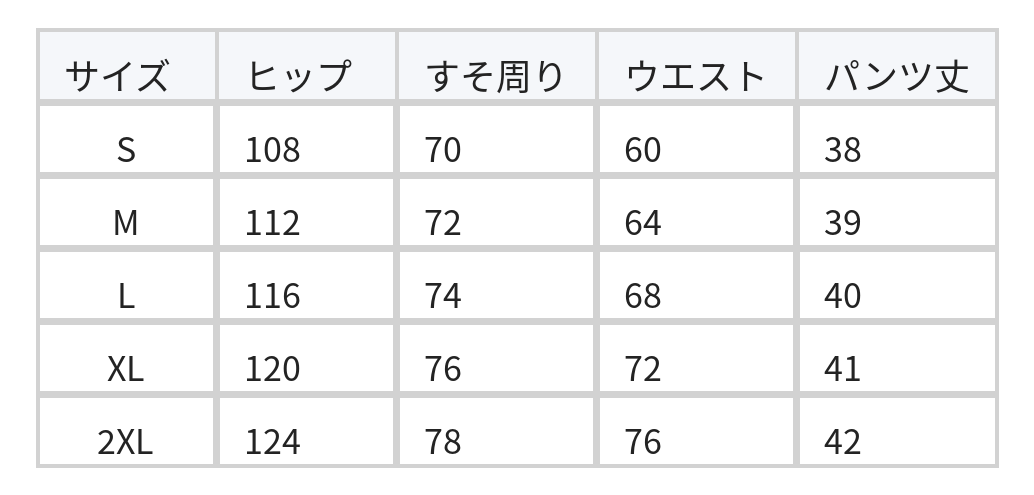 ハイウエスト ワイドシルエット ゴムウエスト ショートパンツ size chart 1