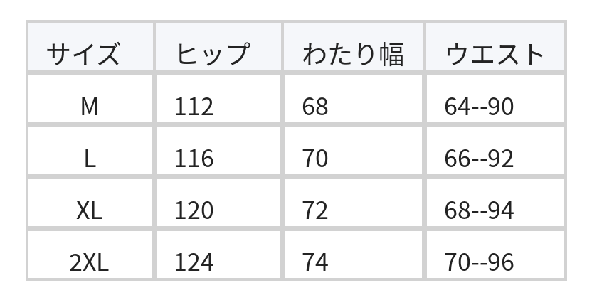 ウエストゴム ハイウエスト ビッグポケット 総柄デニム ワイドパンツ size chart 1