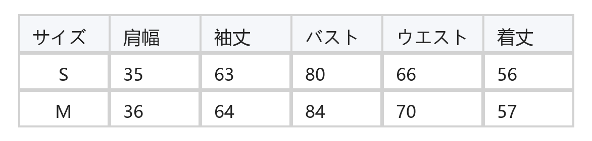 ドット柄 ビッグカラー（ピーターパン襟） フリルヘム すっきりフィット 長袖Tシャツ size chart 1