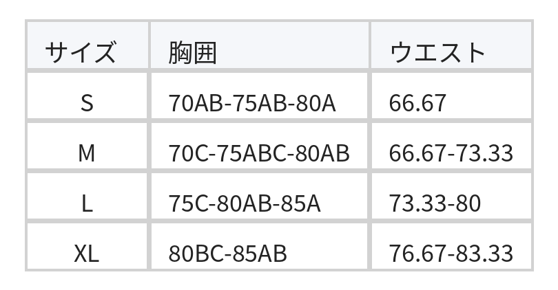 クロスギャザー フリルリボン セパレート3点セット水着(ビキニインナー・長袖羽織・スカート風ボトム付き) size chart 1