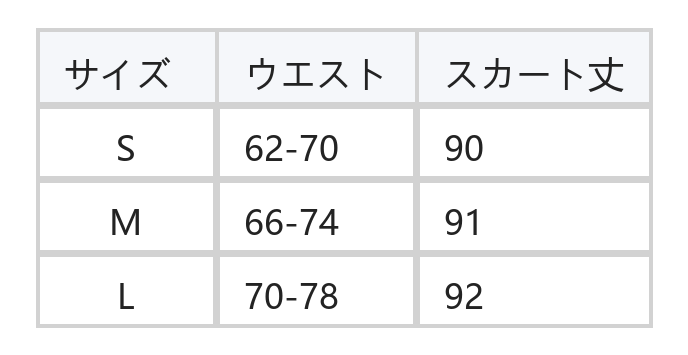 ウエストゴム ハイウエスト ドット バルーンAライン スカート size chart 1
