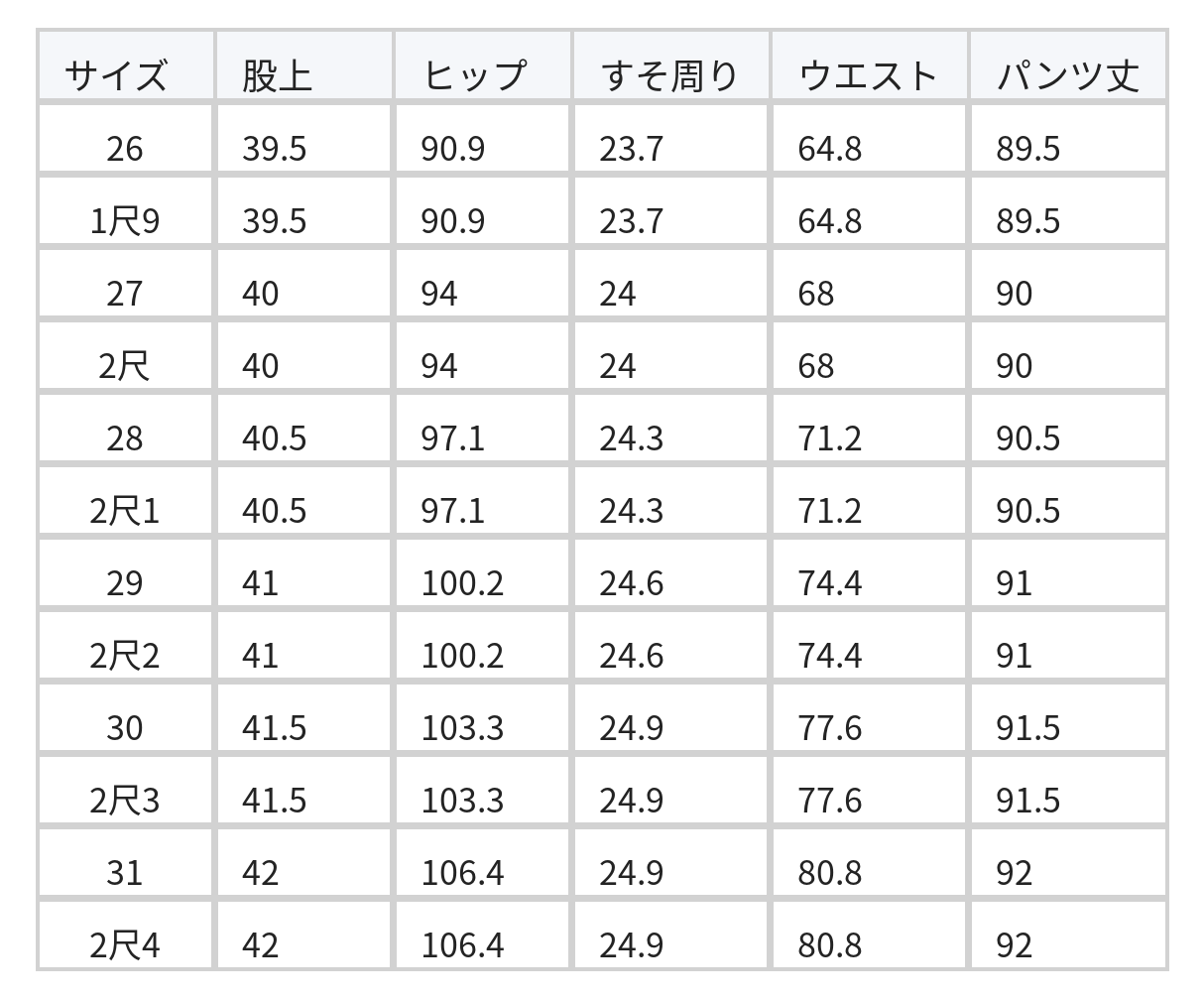 ハイウエスト ストレート ロールアップ ワイドパンツ size chart 1