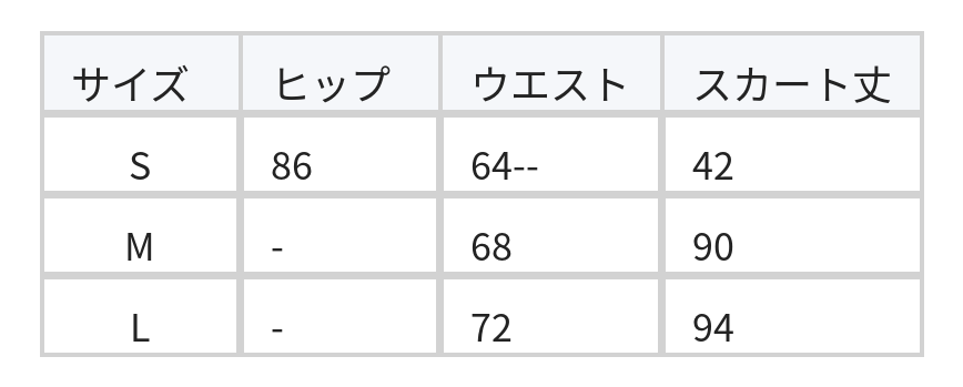 ハイウエスト 配色プリント Aラインミニスカート size chart 1