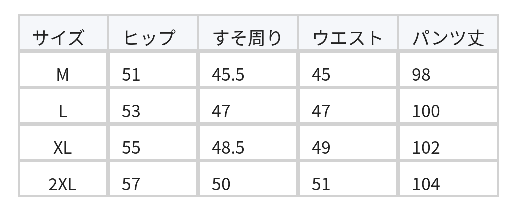 ハイウエスト タック入り 配色ステッチ ワイドパンツ size chart 1