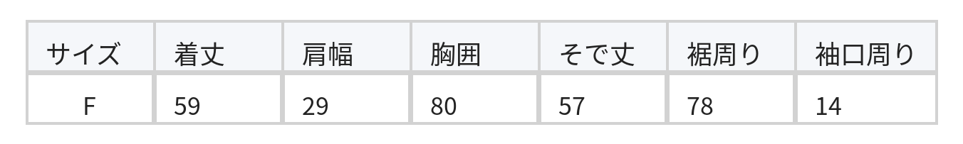 オフショルダー カットアウト 配色パイピング フィット リブニット size chart 1