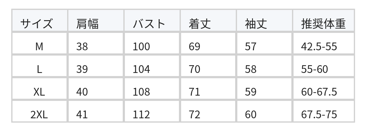 2色展開|ストライプ切替・アシンメトリーヘムシャツ size chart 1