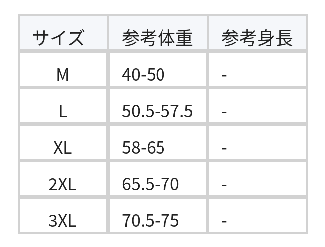 ビッグカラー ストライプシャツ size chart 1