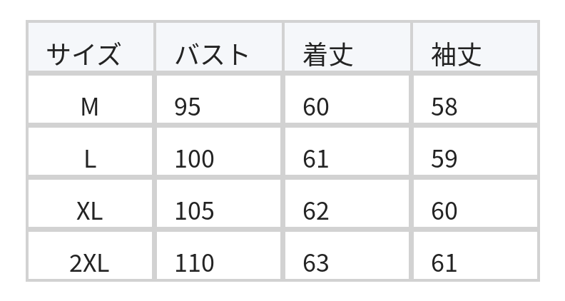 ライトブルー 配色プリント スリムニットトップス size chart 1