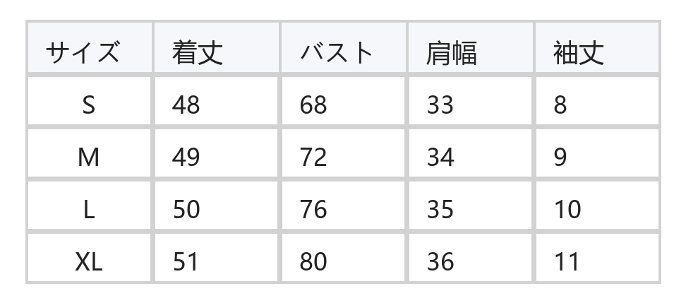 小花柄ジャカード リボンネック ニットTシャツ size chart 1