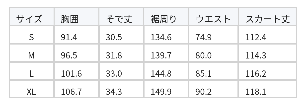 ウエストマークリボン フリルヘム Vネックワンピース size chart 1
